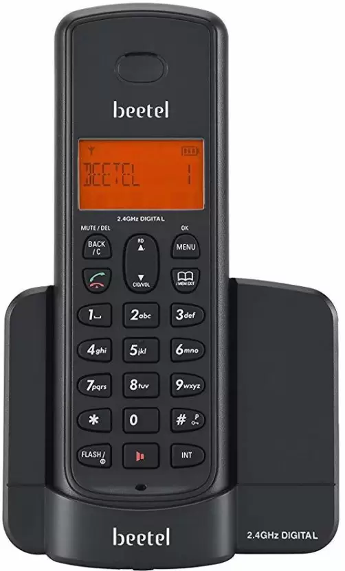 Beetel X90 Caller ID Cordless Landline Phone (Black)