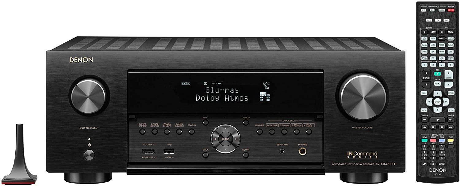 Denon AVC X4700H 8K Ultra HD 9.2 Channel AV Receiver with HEOS